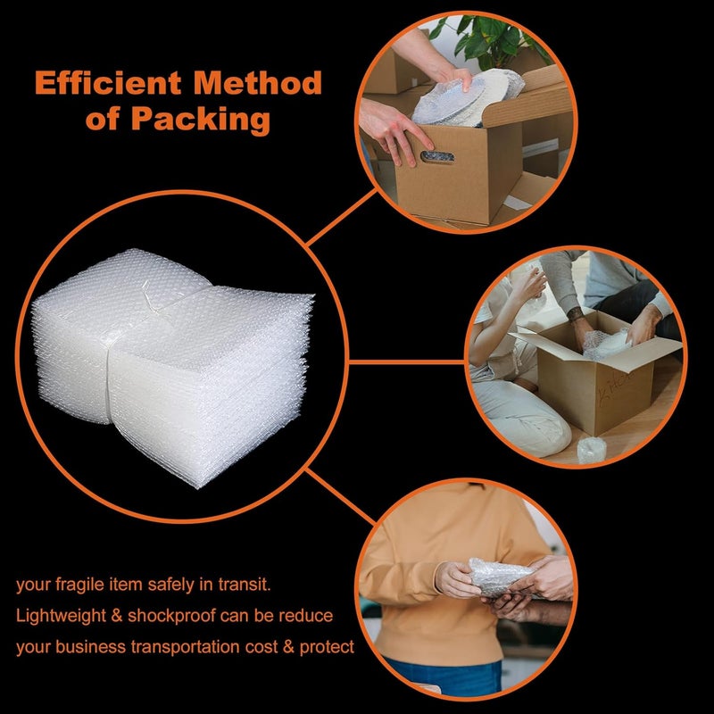 V-chen 100Pcs Bubble Pouches Wrap Bags, 8x10 Inch Double Wall Shockproof Bubble Bags, Clear Bubble Out Bags for Packing, Cushioning Bags for Moving, Shipping and Packing - Image 5